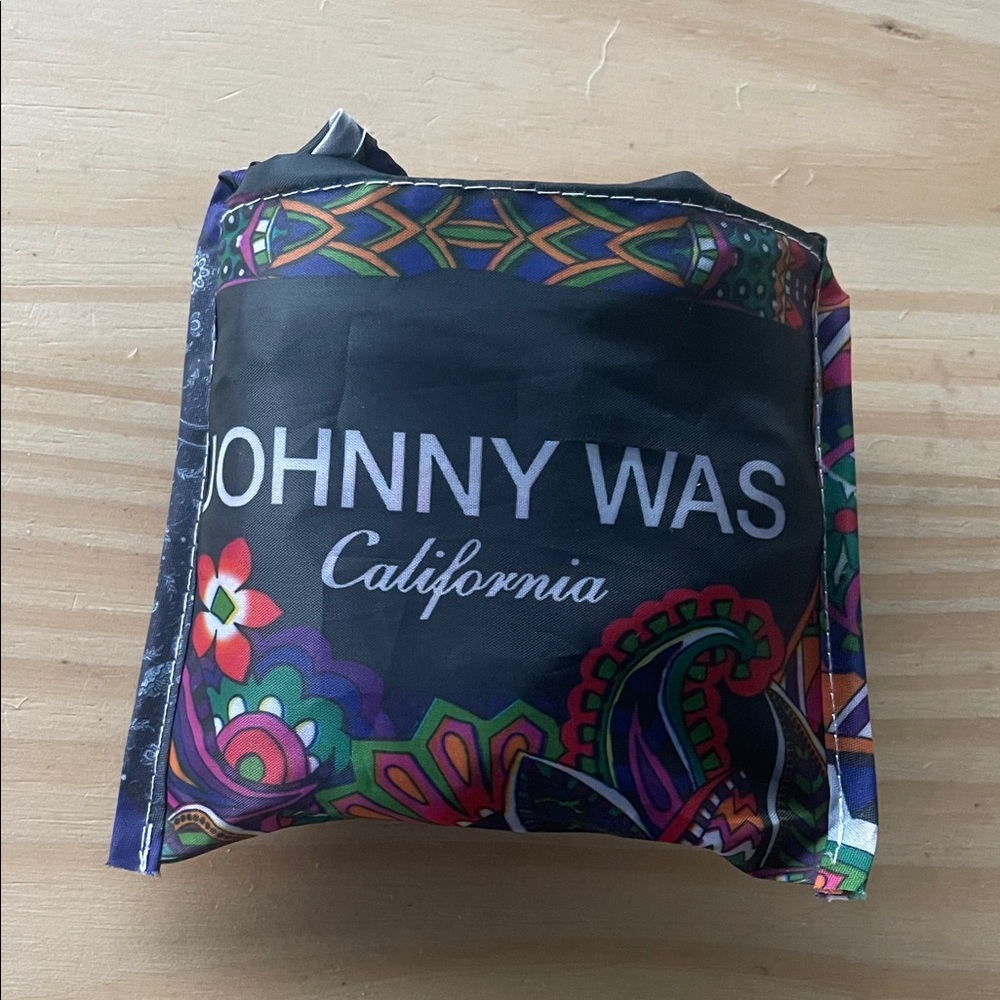 Johnny Was Black and Multicolor Tote Bag